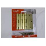 National Hardware Door Hinges Satin Brass 3-1/2 in 4-Pack