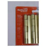 National Hardware Door Hinges Satin Brass 3-1/2 in 4-Pack