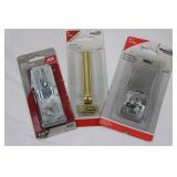 National Hardware Keyed Hasp V827/N183-780, Brass Surface Bolt V1922/N197-988, Ace Swivel Hasp