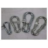 Campbell Carabiners 1/2 in Zinc-Plated D-Shape Screw Gate (Lot of 4)