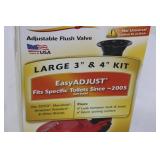 Korky EasyADJUST Adjustable Flush Valve Kit - Large 3in & 4in - Made in USA