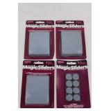 MagicSliders The Original - Multi-Surface Friction Fighter - 4x3in Discs (4-Pack) & 8 Adhesive