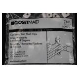 ClosetMaid 7561 White Concrete/Stud Shelf Clips - 3 Bags (Total 36 Clips)