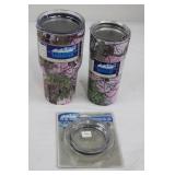 Pink Camouflage Tumblers 20 Oz & 30 Oz - 2-Pack