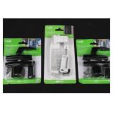 National Hardware Universal Knob Latch (Black) 2-Pack & Pushbutton Latch (White)