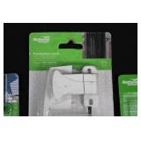 National Hardware Universal Knob Latch (Black) 2-Pack & Pushbutton Latch (White)