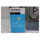 Moen Preston Bathroom Hardware - DN8408CH Chrome Towel Bar & DN8418BN Brushed Nickel Towel Ring