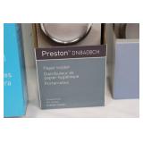Moen Preston Bathroom Hardware - DN8408CH Chrome Towel Bar & DN8418BN Brushed Nickel Towel Ring