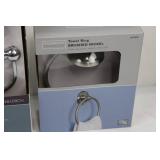 Moen Preston Bathroom Hardware - DN8408CH Chrome Towel Bar & DN8418BN Brushed Nickel Towel Ring