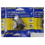 BrassCraft G2R17X CD 1/4 Turn Angle Valve for Wall Pipe - 1/2in FIP x 3/8in OD COMP (6-Pack)