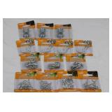 National Hardware Assorted Hooks & Eyes Pack - Closed S Hooks, Cup Hooks, Screw Eyes, Ceiling Hooks