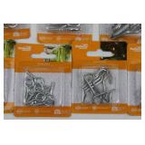 National Hardware Assorted Hooks & Eyes Pack - Closed S Hooks, Cup Hooks, Screw Eyes, Ceiling Hooks