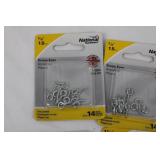 National Hardware Screw Eyes - Zinc-Plated 5/8 in & 15/16 in - 14 Pcs Pack