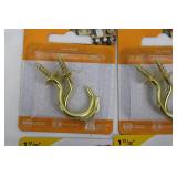 National Hardware Cup Hooks & Screw Eyes - Zinc Plated & Brass, 1/2 in & 1-1/16 in Sizes