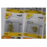 National Hardware Cup Hooks & Screw Eyes - Zinc Plated & Brass, 1/2 in & 1-1/16 in Sizes