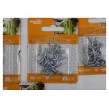 National Hardware Cup Hooks & Screw Eyes - Zinc Plated & Brass, 1/2 in & 1-1/16 in Sizes
