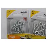 National Hardware Screw Eyes & Cup Hooks - Zinc-Plated Assortment (Multiple Packs)