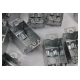 Metal Electrical Boxes - Galvanized Steel, Assorted Sizes, 43 Pieces Total
