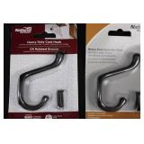 National Hardware Coat Hooks & Spring Door Stops Assortment - Oil Rubbed Bronze & White (8-Pack)