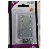National Hardware Sash Locks Antique Brass - 2-Pack; Zinc Hinges Non-Removable Pin - 2-Pack