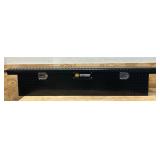 ^Northern Tool + Equipment Slim Low-Profile Crossover Truck Toolbox, 69in. x 12in. x 13in., Aluminum, Gloss Black, Paddle Latches #41867 Msrp $399.99 see description