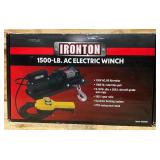 Ironton AC-Powered Electric Winch, 1500-Lb. Capacity, Steel Wire Rope #4995893 Msrp $199.99