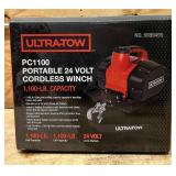 *Ultra-Tow Portable Handheld 24V DC Battery-Operated Winch, 1100-Lb. Line Pull, 24 Max. Volts, 30 Amps #5989495 Msrp $439.99 see description