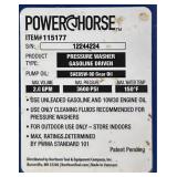Powerhorse Gas Hot Water Pressure Washer with Propane Burner, 3600 PSI, 2.6 GPM #115177 Msrp $1,399.99