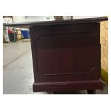 Dark Cherry Wood Double Pedestal Writing Table 72-1/4 x36 x30