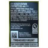 RYOBI Chainsaw 40V RY405010VNM Tool only Msrp $189.00