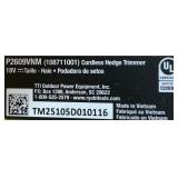 *RYOBI ONE+ 18V 22 in. Lithium-Ion Cordless Hedge Trimmer P2609 Msrp $99.99 tool only