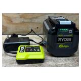 Ryobi OP40602 40V Lithium-ion 6.0 Ah High Capacity Battery w Charger