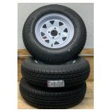 *Martin Wheel Carrier Star 13in. Bias-Ply Trailer Tire and Wheel Assembly, ST175/80D-13, 4-Hole, Load Range C, Model# DM175D3C-4CIN #12130 Msrp $389.97