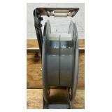 Klutch Auto-Rewind Air Hose Reel with 3/8in. x 50ft. Rubber Hose, 300 PSI #73430 Msrp $139.99 see description