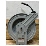 Klutch Auto-Rewind Air Hose Reel with 3/8in. x 50ft. Rubber Hose, 300 PSI #73430 Msrp $139.99 see description