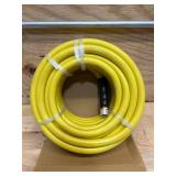 Klutch Oil-Resistant Rubber Air Hose with 1/2in. 3/8in. Reducer, 1/2in. x 50ft., 300 PSI