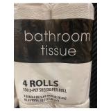 Bathroom Tissue 6-Pack (24 Rolls Total) - 150 2-Ply Sheets/Roll, 3.8 x 4 in