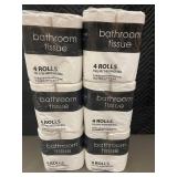 Bathroom Tissue 6-Pack (24 Rolls Total) - 150 2-Ply Sheets/Roll, 3.8 x 4 in