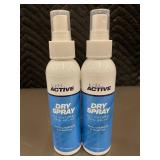 Küribl Active Dry Spray -2 Pack All Natural Pain Relief with Camphor & Menthol, 3 fl oz