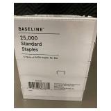 Baseline 25,000 Standard Staples in 5 Packs of 5000 Per Box