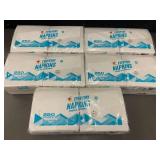 Everyday Napkins Strong & Absorbent 1-Ply 250-Count 12x12 In (Lot of 5)