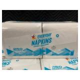 Everyday Napkins Strong & Absorbent 1-Ply 250-Count 12x12 In (Lot of 5)