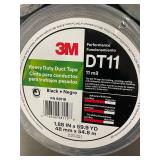 3M DT11 Heavy Duty Duct Tape 11 Mil Black PN 98119 - 1.88 In x 59.9 Yd (Lot of 3)