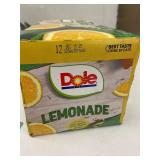 PLST 1 - DOLE Lemonade 12-Can Carton - 12 oz Cans - Real Lemon Juice and Real Sugar