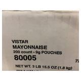 AK 4 - Vistar Real Mayonnaise - 200 Count 9g Pouches - 3 lb 15.5 oz Net WT