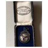 Antique Luang Seng Shanghai Municipal Police Enamel Medal Boxed 16.5g