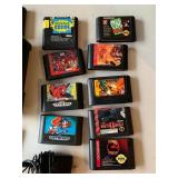 Sega Genesis Model 1 Console Bundle 17 Games 2 Controllers Untested