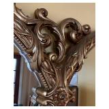 Ornate Triple Oval Wall Mirror Bronze-Tone Rococo Style, Good