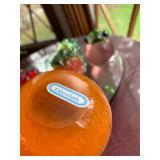 Cristallerie Art Glass Fruit Figurines 7 Pc Set Multicolor Good