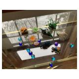 Mixed Miniature Art Glass Animal Figurine Lot Turtle Bird Lobster Decor